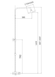 Душевая стойка Haiba HB2418 чёрный матовый
